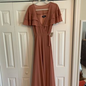 Wrap Dress in Dusty Rose